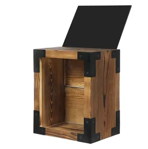 Houten Bureau Opbergdoos Desktop Interieur Aanbod Donatie Box Algemene Dimensie Kerkhuis Vorm Massief Hout Donatie Doos