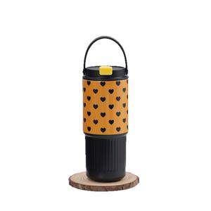 Leuke geïsoleerde waterfles met stippen - Draagbare vacuümfles met handvat voor dagelijks gebruik - Product Image 6