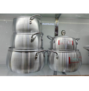 Juego de 10 Ollas y Sartenes de Aluminio con Asas de Metal, Material Ecológico, Tipo Original - Product Image 6