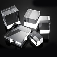 Vente en gros de cube en verre de cristal vierge poli K9 pour gravure laser 3D, taille personnalisable, tendance claire, cadeaux d'affaires pour la maison