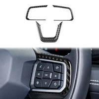 Couvre-volant de voiture pour Ford Mustang 24-25, garniture en fibre de carbone, pièces de voiture modifiées, accessoires intérieurs de voiture