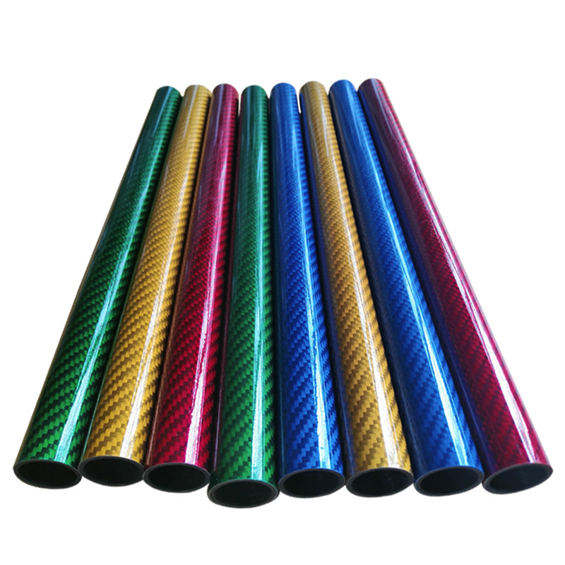 Оптовая Подгонянная труба из углеродного волокна 3K Глянцевая поверхность трубы из углеродного волокна