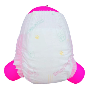 Happy Star celana popok bayi tarik sekali pakai dengan 3D pencegahan kebocoran & desain cetak kain Non Woven 13-21lbs - Product Image 4