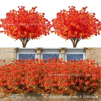 Ramo de Flores Artificiales de Eucalipto, Camelia, Lavanda y Margarita para Otoño, Planta Artificial de Simulación