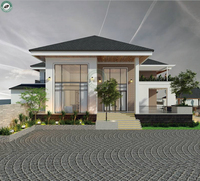 Résidence de maison super luxueuse pour la famille Manoir préfabriqué en banlieue Logement d'élite pour vivre en Californie