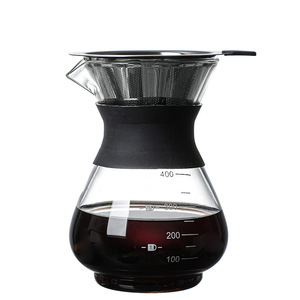Glass Range <strong>Coffee</strong> Server Carafe Drip <strong>Coffee</strong> Pot 200ml 400ml <strong>Coffee</strong> Kettle Barista Percolator Clear Transparent Water Bottles - Product Image 2