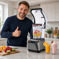 Mixeur professionnel puissant et insonorisé 2200W haute vitesse pour smoothies, usage domestique et hôtelier, 5+ vitesses