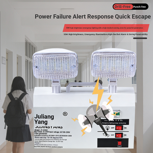 Sistema de Iluminación de Emergencia, LED de 50W, Doble Cabezal, Recargable, Grado de Evacuación con Alarma Audible (Jujingyang) - Product Image 3