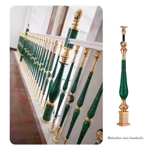 Modern Designs Home Decoration Malachite Stair Balusters For Villa