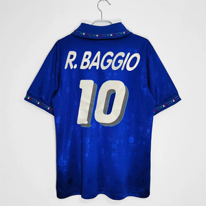Thailand 1994 italia casa blu R. Numero di nome personalizzato maglia da calcio Vintage maglia da calcio BAGGIO #10 - Product Image 1