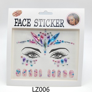 2024 nouveau Design sirène corps autocollants pierres précieuses cou bijou visage autocollant cristaux pour les femmes - Product Image 6