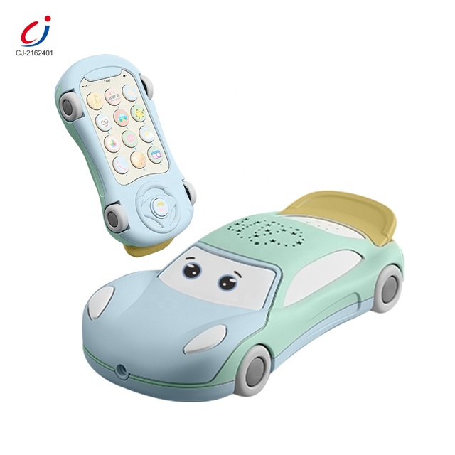 Chengji Cartoon Car Baby Smart Phone Musical Kid Mobile Phone Interactive Toy Projection Learning Baby Music Mobile Phone
