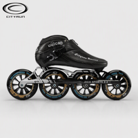 Chaussures de roller unisexes de qualité professionnelle, légères, à 4 roues, semelle en carbone rigide, ABEC-11, pour la course de vitesse