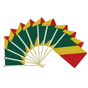 Venta caliente <span class=keywords><strong>de</strong></span> fábrica 2024 Bandera agitada a mano <span class=keywords><strong>de</strong></span> poste <span class=keywords><strong>de</strong></span> madera <span class=keywords><strong>de</strong></span> la República del Congo para vacaciones generales - Product Image 2