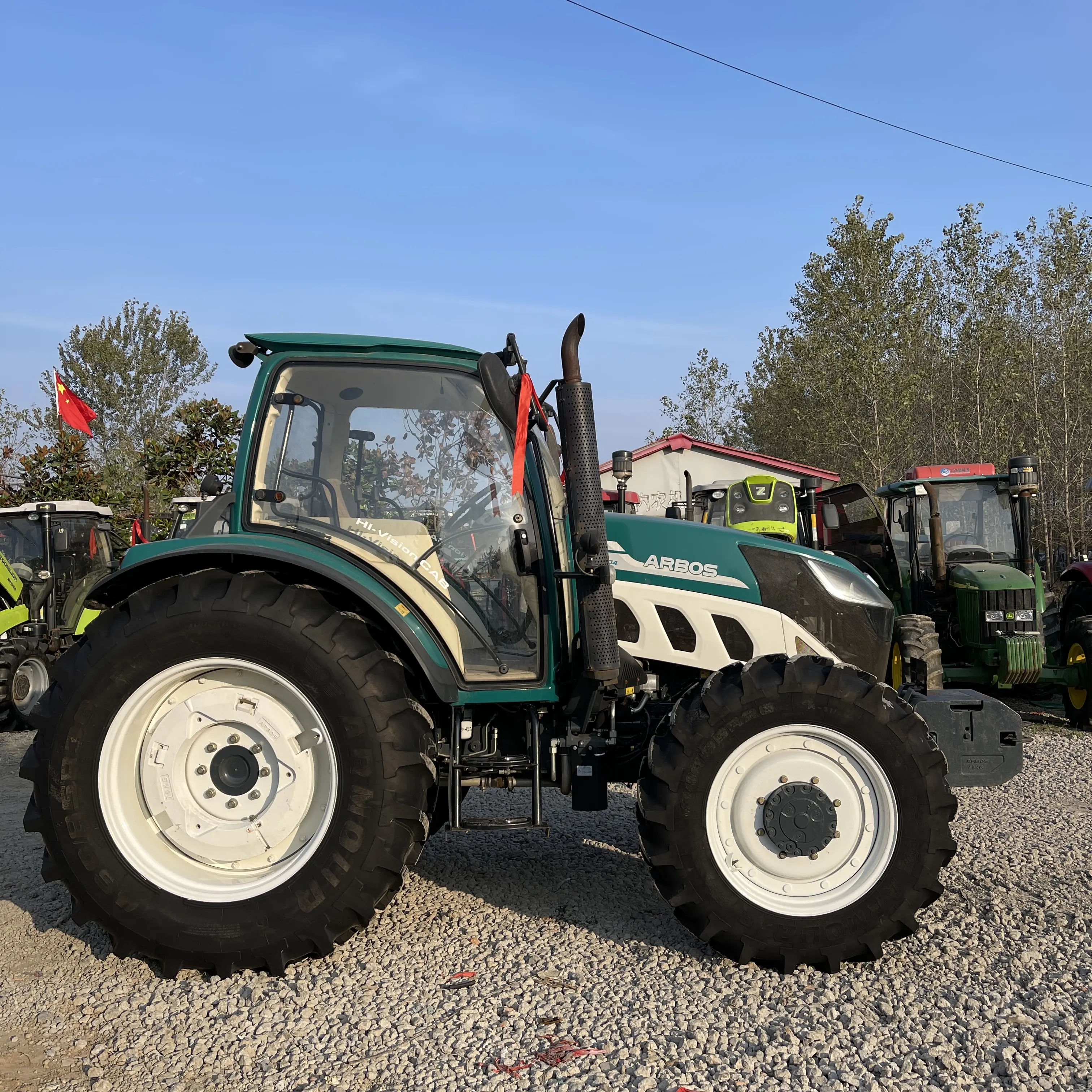 italy used/second hand/new wheel tractor 4x4wd arbos 1204 120hp with small mini farm agricultural equipment machinery loader