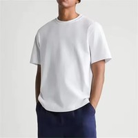 Camisetas Blancas Estampadas Personalizadas, 100% Algodón Grueso, Hombros Caídos Extra Grandes para Hombre, Muestra Gratis Disponible