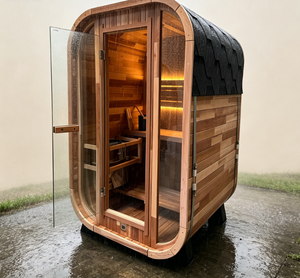 Sauna de Vapor Ecológica de Cedro Rojo, de Fácil Operación, con Energía Solar, para Espacios Pequeños, de 1-2 Personas, para Interiores, con 3 Años de Garantía, Alivio del Dolor Corporal - Product Image 5