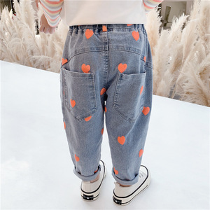 AliExpress en Español, Moda Infantil, Niña, Verano, Estampado de Corazón, Overol de Mezclilla, Talla Grande, Casual, Largo - Product Image 4