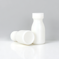 Bouteilles de pilules en plastique PET en forme de bouteille de lait, blanches, pour capsules de vitamines, comprimés, compléments alimentaires, impression personnalisée