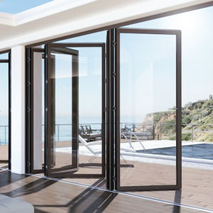 Seeyesdoor 2025 Nouveau style <span class=keywords><strong>Porte</strong></span> accordéon en aluminium Extérieur Rupture thermique Double vitrage trempé Portes patio pliantes pour maison - Product Image 1