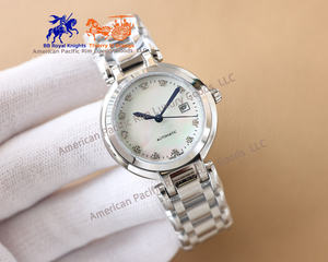 Reloj de Pulsera de Cuarzo Longnes Simple Luxury para Mujer, Acero Inoxidable con Esfera de Diamantes de Imitación, Regalo Perfecto para Damas - Product Image 1