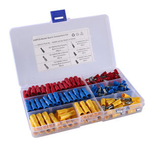 IQIHUI Bullet <b>Quick</b> <b>Connectors</b> Kit 208Pcs 22-10AWG Red Blue Yellow Male Female For Car Wiring - Product Image 2