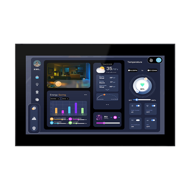 Aluminum Alloy Embedded 14 Inch Android Player Built-in WIFI BT5.2 Smart Home Control Panel