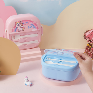 Boîte de séparation à <span class=keywords><strong>bento</strong></span> durable sans Bpa <span class=keywords><strong>Anime</strong></span> pour petit-déjeuner scolaire Conteneurs de stockage des aliments pour enfants et filles Boîte à lunch en plastique - Product Image 6
