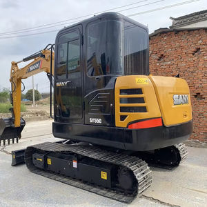 Excavadora hidráulica sobre orugas Sany SY55C usada de alta calidad, miniexcavadora original japonesa de segunda mano con CE EPA a la venta - Product Image 1