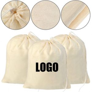 Recycle Linen Drawstring Bags Eco Friendly Fabric Storage Muslin Pouch Bag Jute Drawstring Bag with Custom Logo - Product Image 2
