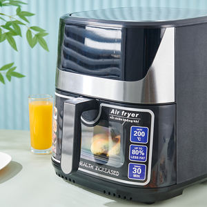 Friteuses à air profond intelligentes électroménager de cuisine en acier inoxydable multifonctionnelle électrique 6l 8l <span class=keywords><strong>double</strong></span> <span class=keywords><strong>friteuse</strong></span> à air numérique sans huile - Product Image 5