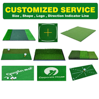Tapis de golf 3D professionnel, tapis d'entraînement de golf brodé, tapis de frappe pour driving range avec base antidérapante pour intérieur et extérieur