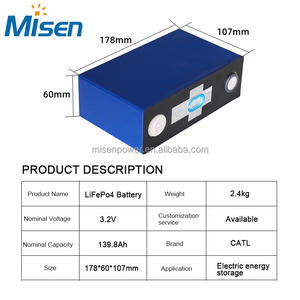 แบตเตอรี่ CATL ลิเธียม 3.2v 139.8Ah แบบแท่งปริซึม สำหรับเก็บพลังงานแสงอาทิตย์ แบตเตอรี่ LFP สำหรับชุดแบตเตอรี่ 12V 24V 48V 60V - Product Image 3