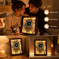Магнит на холодильник Custom Del Rey NFC CD Player с музыкой DIY, 2 виниловых диска, подарок для фанатов Coachella, декоративный ночник, вращающийся