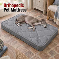 Matelas orthopédique pour chien en marque propre avec housse matelassée imprimée et emballage personnalisé pour les marques d'animaux de compagnie