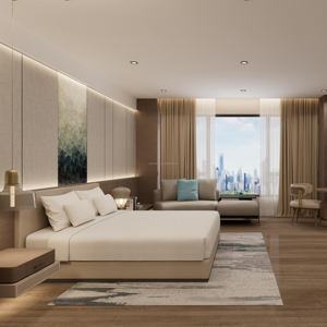 Modern Eco-Friendly Durable Five-Star Hotel Bedroom Furniture Customizable Direct Factory Sale Solid Panel Living Room Bedroom - Product Image 4