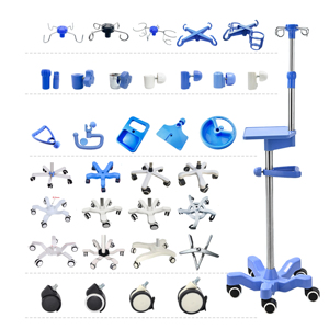 पहियों पंप के साथ अस्पताल के लिए बेहतर गुणवत्ता वाली ऊंचाई समायोज्य चिकित्सा जलसेक पोल - Product Image 5