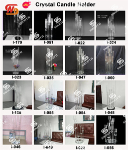 เชิงเทียนโลหะสีทองดำคุณภาพสูง ดีไซน์เรียบหรู สำหรับตกแต่งงานแต่งงาน - Product Image 5
