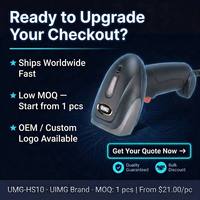 Escáner de Código de Barras 1D UMG-HS10, USB con Cable, Alta Velocidad 300fps, Lector Portátil para Punto de Venta Minorista