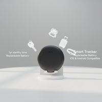 Pelacak GPS Kartu SIM Tanpa Berlangganan Anti Hilang Pelacak Mini Bulat Smart Tag Pelacakan Global Pencari Barang Koper Pelacak Aset
