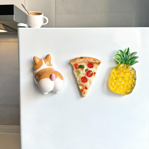 Aimant de réfrigérateur en résine, simulation 3D, nourriture, animaux, décoration de cuisine mignonne, cadeau original, aimant de réfrigérateur - Product Image 4