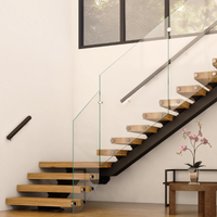 Escalier intérieur moderne et élégant à poutre simple, de conception personnalisée, conforme aux normes australiennes/américaines, pour villa