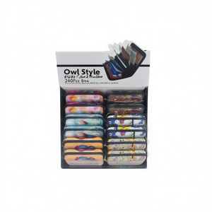 Porta carte di credito TARJETERO Owl Style, 240 pezzi, design colorato, con chiusura a bottone in alluminio - Product Image 2