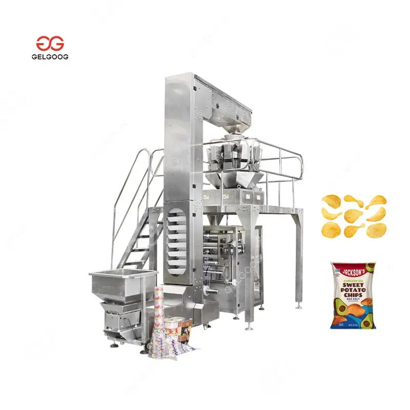Machine à emballer multifonctionnelle de pesage automatique de pommes de terre chips de forme carrée