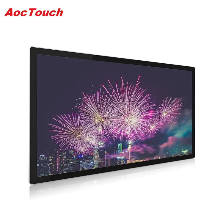 7/24 VESA wall mount 43 inch android video lcd advertising player touch screen signage display