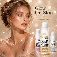 Spray scintillant pour le corps, effet holographique, séchage rapide et non collant, laque à paillettes duochrome, illuminateur éclatant