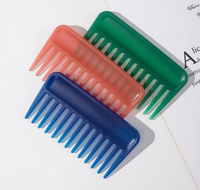 Brosse à cheveux spéciale pour hommes en ABS, portable, à dents larges, pour coiffure et coloration, modèle carré, Nouvel An