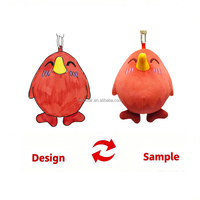 Porte-clés robot mignon en peluche, pendentif créatif pour sac, jouet en peluche doux pour cadeau promotionnel