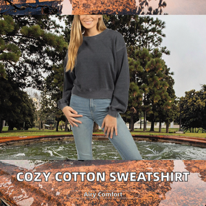 Autumn Women's Casual Knitted 100% Cotton Pullover Hooded Sweatshirt Front Logo Solid Color Neck Eco-Friendly Breathable - Product Image 2