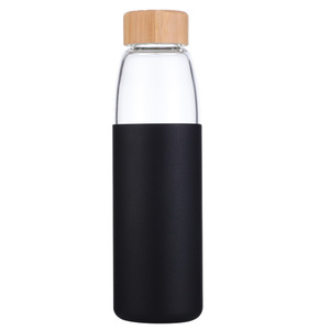 <span class=keywords><strong>350ml</strong></span>/500ml Garrafa De Água De Vidro De Borosilicato Com Manga De Silicone Garrafas De Vidro Personalizadas Com Tampa De Bambu - Product Image 4